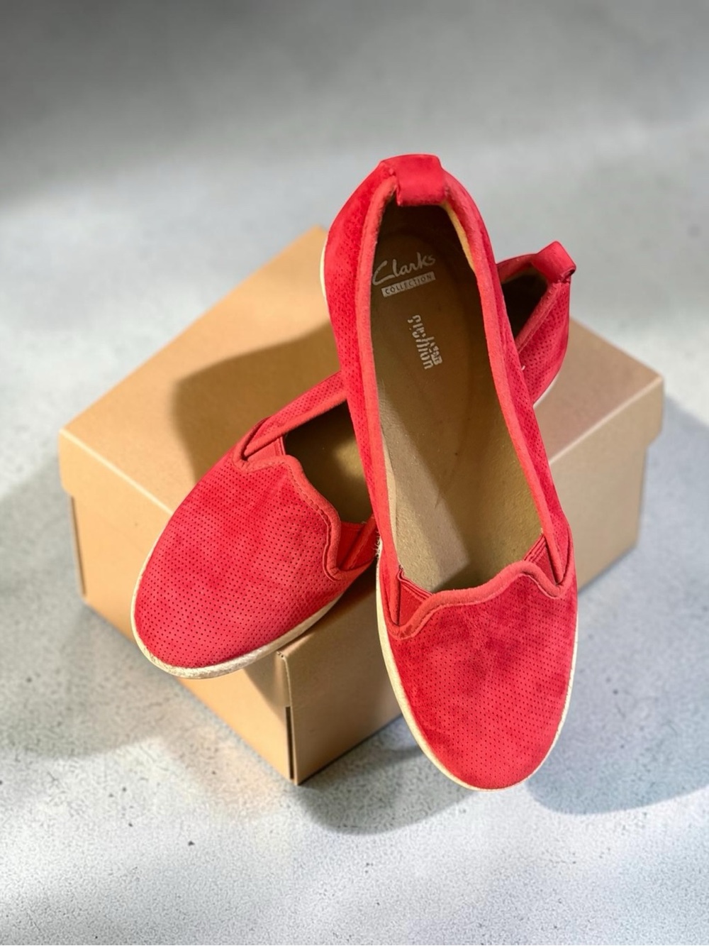 Clarks Red Espadrilles, SZ 10